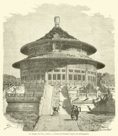 A mennyország temploma, Peking (metszet) alkotó: French School