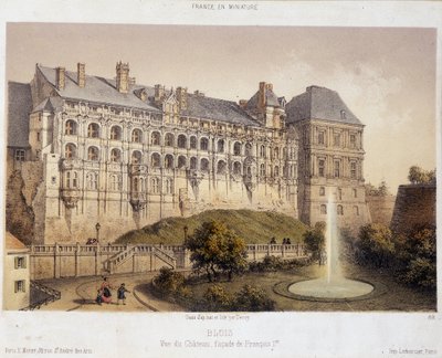 Blois vára - litográfia alkotó: French School