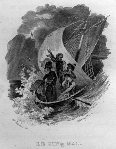 Május 5. Chanson de Beranger Pierre Jean de Beranger (1780-1857) francia költő és dalszerző „Az életmű befejeződik” című művében (1834). alkotó: French School