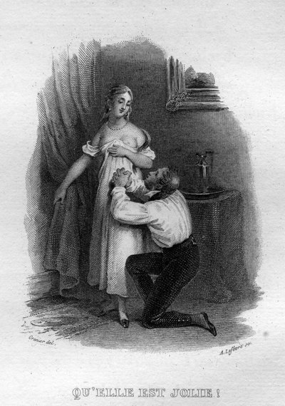 Le elle est Jolie Chanson de Beranger: Pierre Jean de Beranger (1780-1857), francia költő és dalszerző: „Az életmű befejeződik” (1834). alkotó: French School