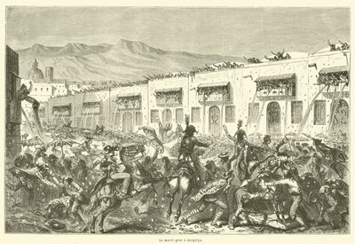 Húshagyókedd Arequipában (metszet) alkotó: French School