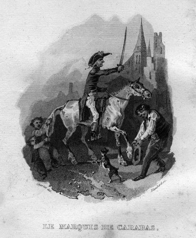 Carabas Chanson de Beranger márkija Pierre Jean de Beranger (1780-1857), francia költő és dalszerző „Az életmű befejeződik” (1834) című művében. alkotó: French School