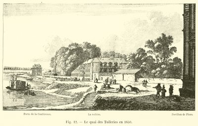 A Quai des Tuileries 1650-ben alkotó: French School