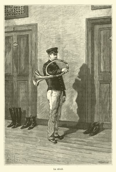 Ébredés (metszet) alkotó: French School