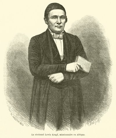 Lewis Krapf tiszteletes, afrikai misszionárius (metszet) alkotó: French School