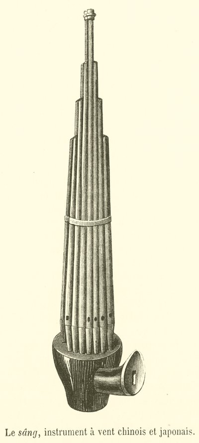 Vér, kínai és japán fúvós hangszer (metszet) alkotó: French School