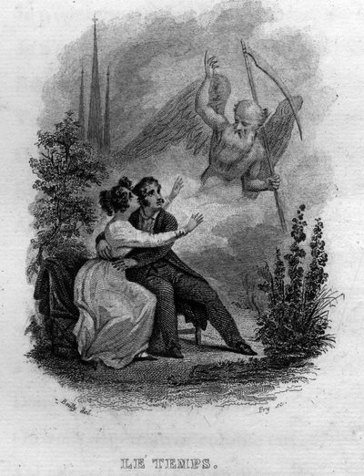 Le temps Chanson de Beranger Pierre Jean de Beranger (1780-1857), francia költő és dalszerző „Az életmű befejeződik” című művében (1834). alkotó: French School