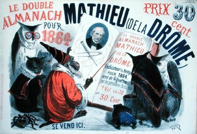 Tanult állatok, a „Le Double Almanach Mathieu de la Drome” borítója alkotó: French School