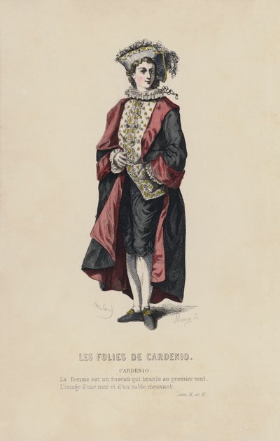 Les Folies De Cardenio, Cardenio (színes metszet) alkotó: French School