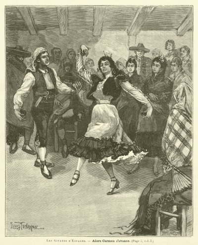 A spanyol Gitanók (metszet) alkotó: French School