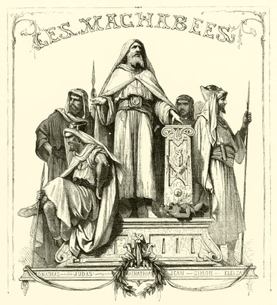 Les Machabees (metszet) alkotó: French School