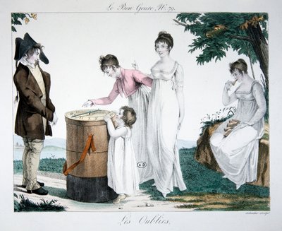„Les Oublies”, 79. lemez a „le Bon Genre”-ből, 19. század eleje (színes metszet) alkotó: French School