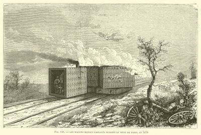 Párizs ostroma alatt, 1870-ben alkalmazott vak kocsik (metszet) alkotó: French School