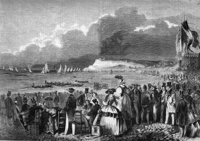 Die Regatten von Le Havre im Jahr 1857. von French School