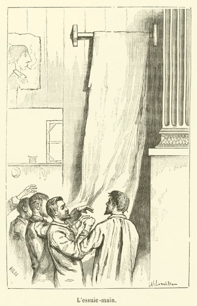 Das Handtuch (Gravur) von French School