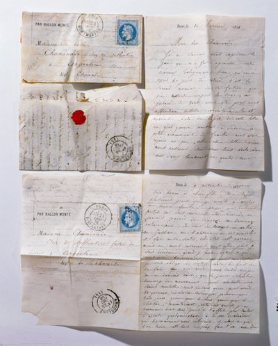 Párizsba léggömbön küldött levelek az 1871-es ostrom alatt alkotó: French School