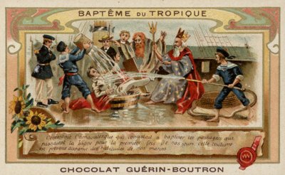 Vonalátlépési szertartás (chromolitho) alkotó: French School