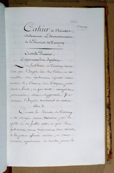 A Taverny plébánia által XVI. Lajos királyhoz (1754-93) intézett panaszok és követelések listája, 1789. április alkotó: French School