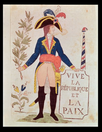 Éljen a Köztársaság és a béke, 1795-99 körül (színes fametszet) alkotó: French School