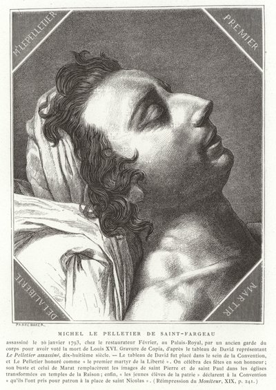Louis-Michel le Peletier, Saint-Fargeau márki, francia forradalmi politikus, 1793 alkotó: French School