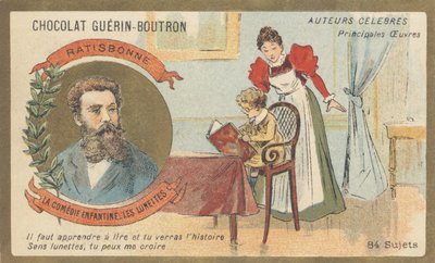 Louis Gustave Fortune Regensbonne (1827-1900), francia levélember, a „La comedie enfantine – Les lunettes” (1861) szerzője alkotó: French School