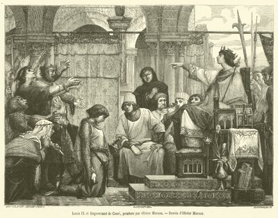 IX. Lajos és Enguerrand de Couci (metszet) alkotó: French School
