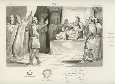 Lajos, a frankok királya és a római római császár alkotó: French School