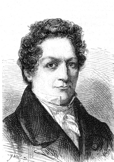 Louis Jacques Thenard (1777-1857), a French chemist, discovered boron and oxygenated water. Engraving 1867 alkotó: French School