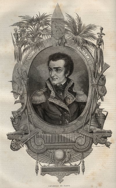 Louis Marie Maximilien de Caffarelli du Falga (1756-1799) francia tábornok a francia forradalom idején - - Maurice La Charest metszet az új nemzeti enciklopédiába - 1870 - alkotó: French School