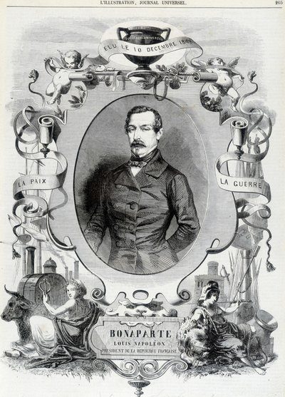 Louis Napoleon Bonaparte (III. Lajos Napóleon), a Francia Köztársaság elnöke – Ill. alkotó: French School