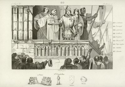 VII. Lajos francia a második keresztes hadjárat támogatásában, c1147 alkotó: French School