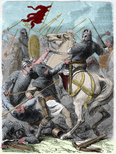 VI. Lajos azt mondta, hogy „The Gros” (1081-1137) a Brenneville-i csatában 1119-ben megpróbálta elvenni Normandiát I. Henrik angol királytól. Vésett Paul Lehugeur „” Histoire De France En Cent festményeibe, 1891. alkotó: French School