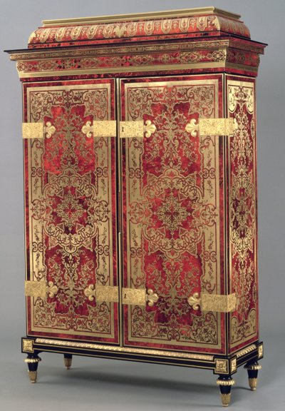 Louis XIV Armoire, 1710 körül (vörös teknősbékahéj sárgaréz berakással) alkotó: French School