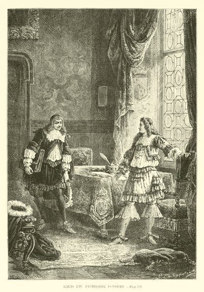 XIV. Lajos elbocsátotta Fouquet-t alkotó: French School