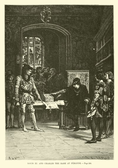 XI. Lajos és Kiütéses Károly Peronne-ban alkotó: French School
