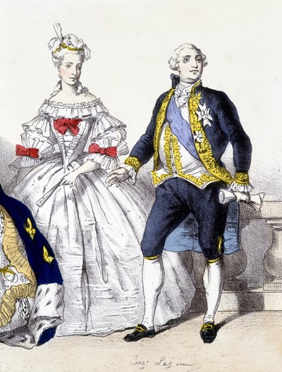 XVI. Lajos és Marie Antoinette – „A francia monarchia nyomatokban” alkotó: French School