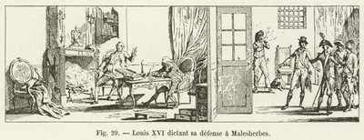 XVI. Lajos diktálta védelmét Malesherbesnek alkotó: French School