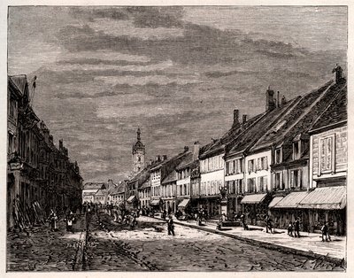 Lure - Haute-Saone megye Bourgogne-Franche-Comte régióban - metszet a „La France illustree: földrajz, történelem, statisztikai adminisztráció”-ban V.-A. Maláta-barna. 1884 alkotó: French School