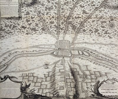 Lutétia vagy Párizs második terve a 4. és 5. században, 1722 alkotó: French School