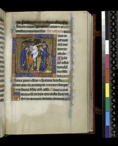 MS 300 f.220r, fólió a francia Izabella zsoltárából és óráiból, Párizs, 1265-70 körül alkotó: French School