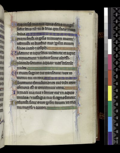 MS 300 f.82r, a francia Izabella zsoltárából és óráiból, Párizs, 1265-1270 körül (toll, tinta és tempera pergamenen) alkotó: French School