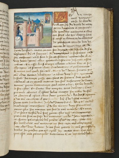 MS Hunter 252 101r oldal a száz új hírből, c.1461-62 alkotó: French School