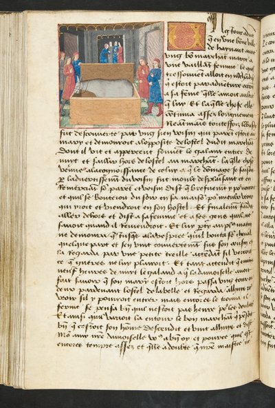 MS Hunter 252 134v oldal Cent Nouvelles Nouvelles, 1461-62 körül alkotó: French School