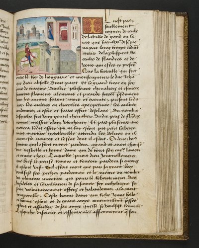 MS Hunter 252 151r oldal a száz új hírből, c.1461-62 alkotó: French School