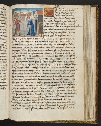 MS Hunter 252 175r oldal a száz új hírből, c.1461-62 alkotó: French School