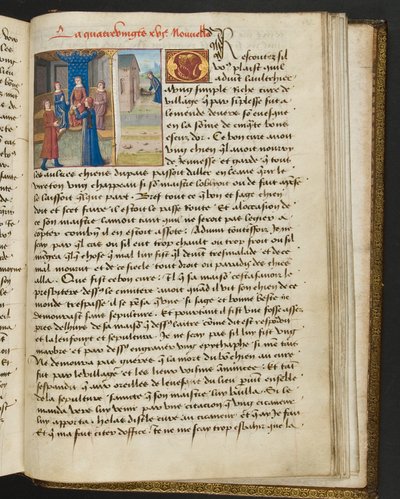 MS Hunter 252 192r oldal a száz új hírből, c.1461-62 alkotó: French School