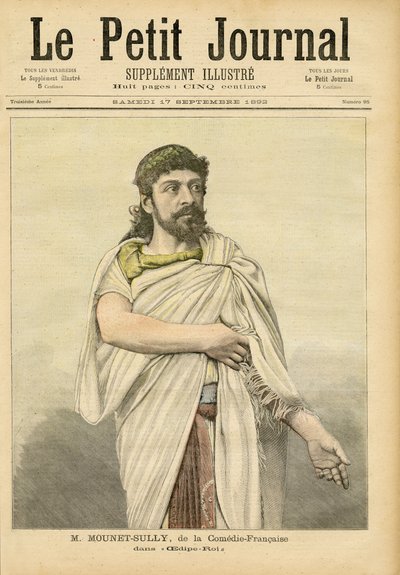 M. Mounet-Sully az Oedipus Rexben a Comédie-Française-ben, a „Le Petit Journal” címlapján alkotó: French School
