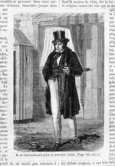 M. de Chateaubriand elhagyta a minisztériumot (1824). alkotó: French School