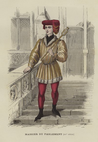 A párizsi parlament buzogánytartója, 14. század alkotó: French School