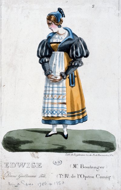 Madame Boulanger Edwige szerepében Rossini Guillaume Tell című operájában alkotó: French School